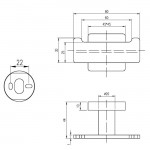 Крючок для полотенец Villeroy&Boch Elements TVA152012 двойной Крючок для полотенец Villeroy&Boch Elements TVA152012 двойной